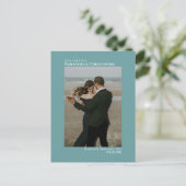 Carte de faire-part de mariage simple et minimalis (Debout devant)
