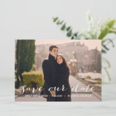 Carte de Faire-Part de Mariage Simplement Sans Eff (Debout devant)