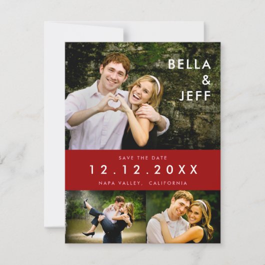 Carte de faire-part de mariage Snapshots Wedding i (Devant)