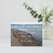 Carte de faire-part de mariage sur la plage. (Debout devant)
