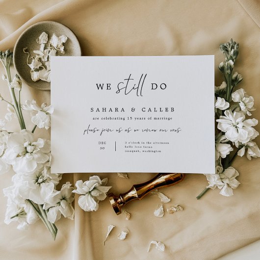 Carte de Faire-part de mariage Vow Renewal Ceremon