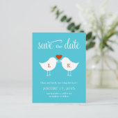 Carte de faire-part de Monogram Birds Save The Dat (Debout devant)