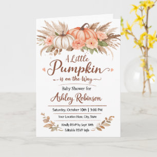 Carte de faire-part de naissance Baby Shower 'Un p