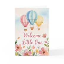 Carte de Faire-Part de Naissance Ballon à Air Chau