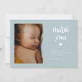 Carte de Faire-part de naissance bleue Retro Stars (Dos)