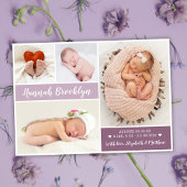 Carte de Faire-part de naissance Collage photo mod