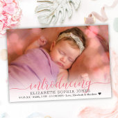 Carte de Faire-part de naissance Collage photo ros
