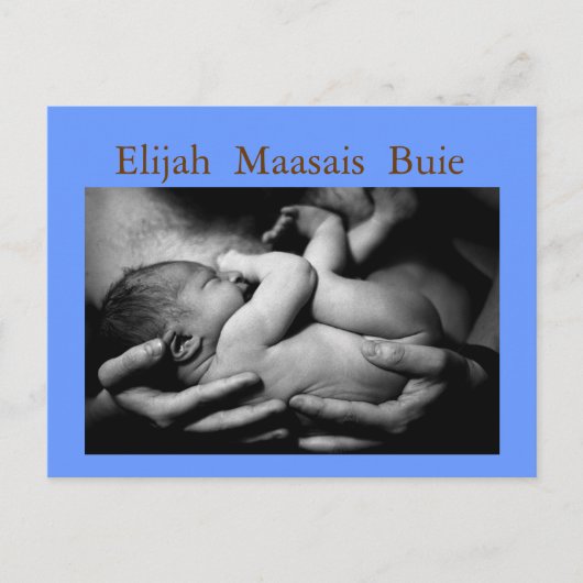 Carte de faire-part de naissance de bébé (Devant)