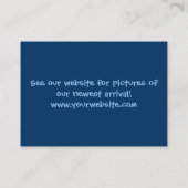 Carte de faire-part de naissance de denim (Dos)