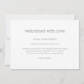 Carte de Faire-part de naissance de Merci bébé min (Dos)