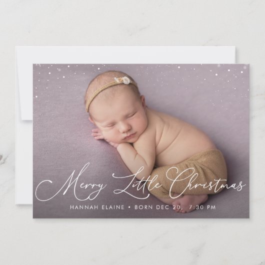 Carte de faire-part de naissance de Noël (Devant)