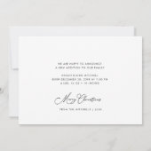 Carte de faire-part de naissance de Noël (Dos)