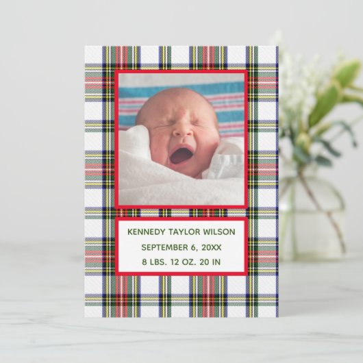 Carte de Faire-part de naissance de Noël (Debout devant)