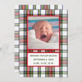 Carte de Faire-part de naissance de Noël (Devant / Derrière)