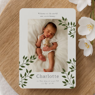 Carte de Faire-part de naissance de nouveau-né bot