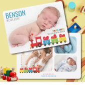 Carte de Faire-part de naissance de train Choo-Cho