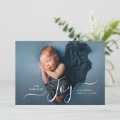 carte de faire-part de naissance de vacances de jo (Debout devant)