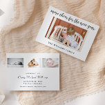 Carte de Faire-part de naissance du budget pour bé<br><div class="desc">Annoncez l'arrivée du plus récent ajout à votre famille avec ce doux faire-part de naissance de nouvelles années. Personnalisez avec 1 photo sur le devant et 3 photos sur le dos avec toutes les informations sur votre état de naissance.</div>