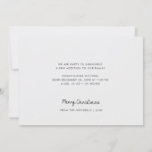 carte de faire-part de naissance du script de béné (Dos)