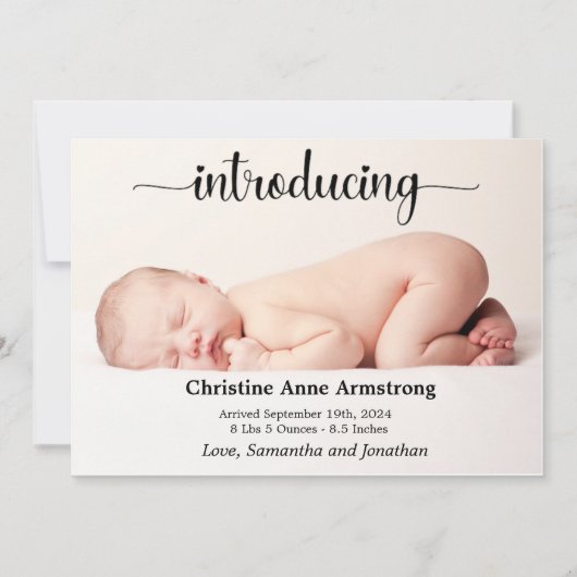 Carte de Faire-part de naissance photo Collage mod (Devant)