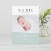 carte de faire-part de naissance photo de perfecti (Debout devant)