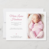 Carte de Faire-part de naissance pour bébé fille p (Devant)