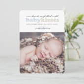 Carte de Faire-part de naissance pour bébé Saint-V (Debout devant)