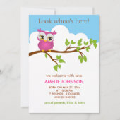 Carte de Faire-part de naissance pour fille de cho (Devant)