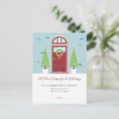 Carte de Faire-part de Noël de vacances (Debout devant)