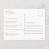 Carte de Faire-part de Noël de vacances (Dos)