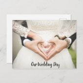 Carte de faire-part de notre jour de mariage (Devant / Derrière)