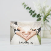 Carte de faire-part de notre jour de mariage (Debout devant)