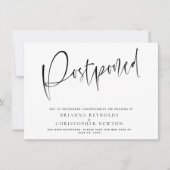 Carte de faire-part de nouvelle date mariage repor (Devant)