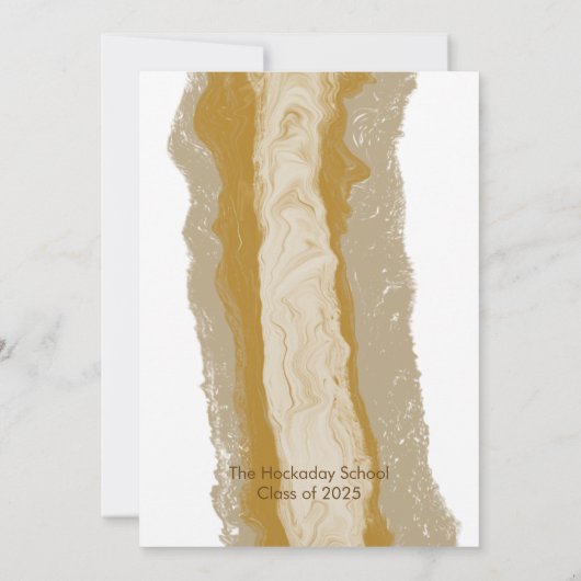 Carte de faire-part de remise de diplôme en marbre (Dos)