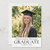 Carte de faire-part de remise de diplôme Photo Élé (Devant)