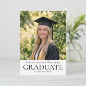 Carte de faire-part de remise de diplôme Photo Élé (Debout devant)