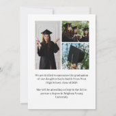 Carte de faire-part de remise de diplômes moderne  (Dos)