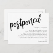 Carte de faire-part de report de mariage (Devant / Derrière)