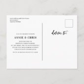 Carte de faire-part de report de mariage moderne (Dos)