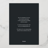 Carte de faire-part de report de mariage moderne e (Verso)