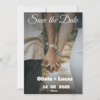 Carte de faire-part de save the date photo tendanc