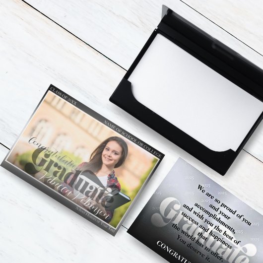 Carte de Faire-part de script noir photo