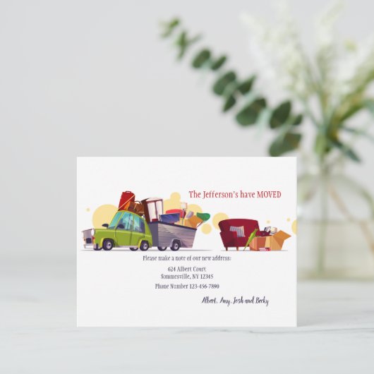 Carte de Faire-part déplacée (Debout devant)