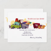 Carte de Faire-part déplacée (Devant / Derrière)