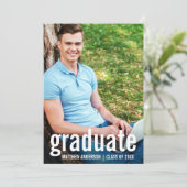 Carte de Faire-part d'études supérieures en photo  (Debout devant)