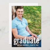 Carte de Faire-part d'études supérieures en photo  (Devant / Derrière)