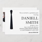 Carte de Faire-part d'études supérieures minimes m (Devant / Derrière)