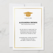 Carte de Faire-part d'obtention de diplôme en Fleu (Dos)