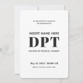 Carte de Faire-part d'obtention d'un diplôme de DP (Devant)