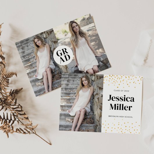 Carte de Faire-part d'obtention d'un diplôme d'étu